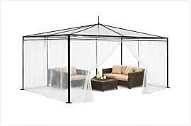 Moskitonetz für Pavillon 3x4m weiß –