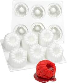 mostsom Silikon-Dessertform, 6 Mulden,