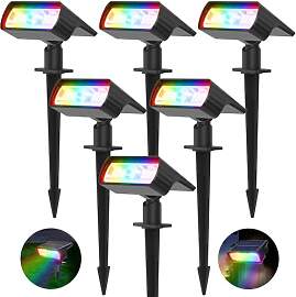 Moxled Bunt Solarlampen für Außen, RGB+Weiß