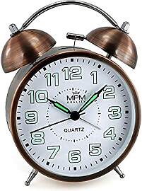 MPM Cooper Colour Alarm Clock, Retro Analog Wecker 
