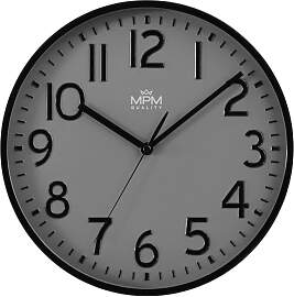 MPM Quality Wanduhr Naxer - B, Dunkelgrau, Moderne 