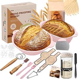 MQUPIN 12-Teiliges Sauerteig-Anfangsset, 28cm