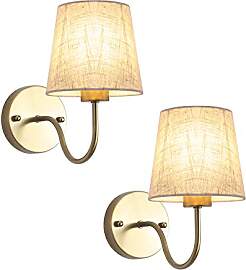 MRHYSWD 2er Set Wandleuchte Innen Gold,