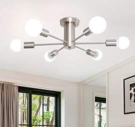 MRHYSWD Deckenleuchte Silber Vintage Deckenlampe