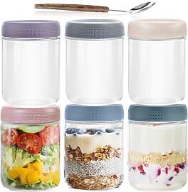 MR.KIANGCI 500ml Overnight Oats Gläser, 6 Pack