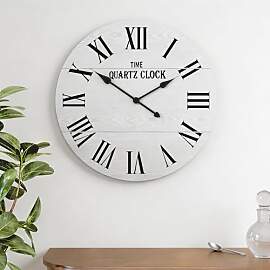 MROJISC Wanduhr, 60cm Wanduhren Holz, Leicht