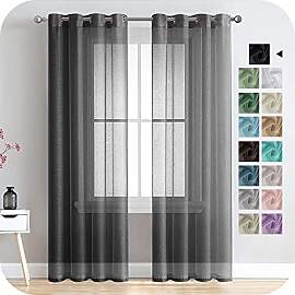 MRTREES Voile Gardinen Vorhang halbtransparent