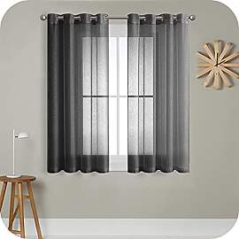 MRTREES Voile Gardinen Vorhang halbtransparent