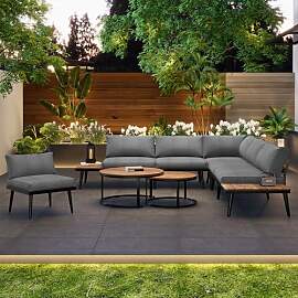 Mrwoo Gartenmöbel Set, Lounge Möbel Outdoor,