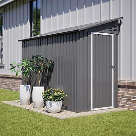 Mrwoo Metall-Gartenschuppen 242 x 124 x 192 cm,
