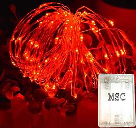 MSC Lichterkette mit 100 LEDs, batteriebetrieben,