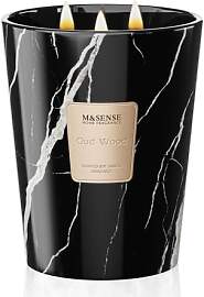 M&SENSE 990g Duftkerze Groß|Schwarz Oud-Holz