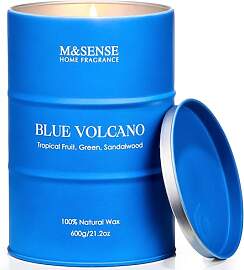 M&SENSE Blauer Vulkan Duftkerzen im Glas