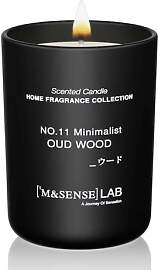 M&SENSE Duftkerzen im Glas Oud-Holz -