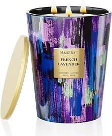 M&SENSE Große Duftkerze im Glas, Lavendel