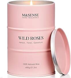 M&SENSE Wilde Rose große Duftkerze im Glas