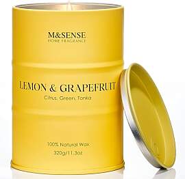 M&SENSE Zitronen Grapefruit Duftkerzen im Glas 