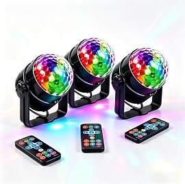 Mslitely 3-teiliges Disco-Lichter-Party-Set,
