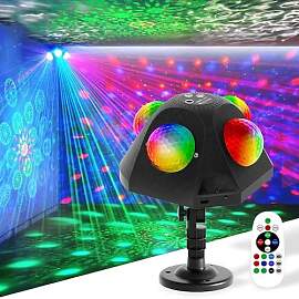 Mslitely-DJ-Partylichter, vier Diskokugellampen,