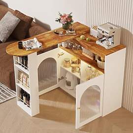 Msutree Ausziehbarer Bartisch 138–193 cm mit