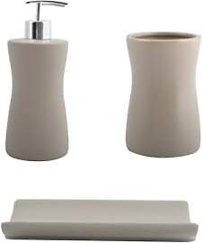 MSV Bad Accessoires Keramik 3-teilig -