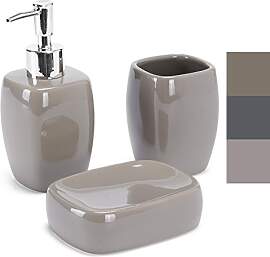 MSV Bad Accessoires Keramik 3-teilig -