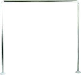 MSV Duschstange 80x80x80cm aus Edelstahl 3-teilig, 