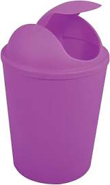 MSV Mülleimer AKO 5,5 l mit Klappdeckel violett