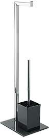 MSV Stand WC Garnitur aus Edelstahl und Glas mit