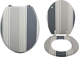 MSV WC Sitz Toilettendeckel MDF Holzkern „Bambus 