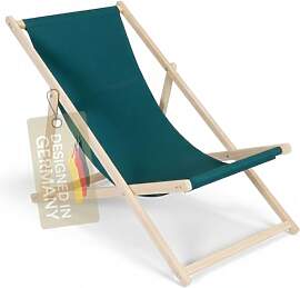 Mucola Strandliege aus Holz klappbar – Faltbarer 