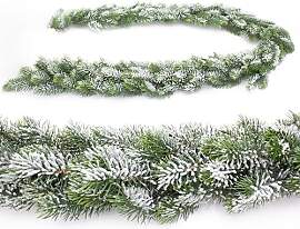mucplants Tannengirlande mit Schnee 180cm,