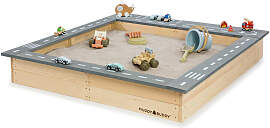 Muddy Buddy Sandkasten, Grau, Natur, Holz,