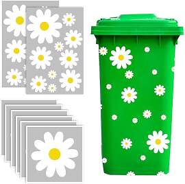 Mülleimer Blumen Aufkleber, 8 Blätter