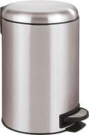 Mülleimer WENKO "Leman", silber