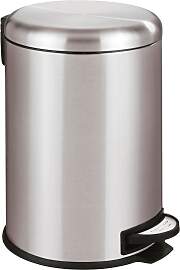 Mülleimer WENKO "Leman", silber