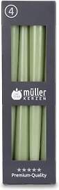Müller Kerzen - Spitzkerzen Grün - 4er Set