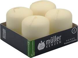 Müller Stumpenkerzen - Set mit 4 Säulenkerzen -