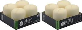 Müller Stumpenkerzen - Set mit 4 Säulenkerzen -