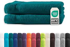 Müskaan® 2er Handtuch Set Petrol, 100%