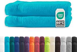 Müskaan® 2er Handtuch Set Türkis, 100%