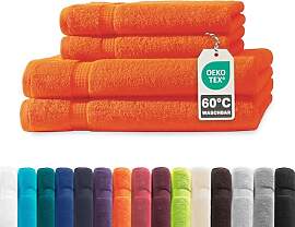 Müskaan® 4er Handtuch Set Terra-Orange, 100%
