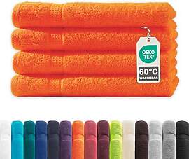 Müskaan® 4er Handtuch Set Terra-Orange, 100%