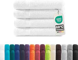 Müskaan® 4er Handtuch Set Weiß, 100% Baumwolle, 