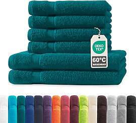 Müskaan® 6er Handtuch Set Petrol, 100%