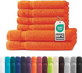 Müskaan® 6er Handtuch Set Terra-Orange, 100%
