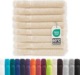 Müskaan® 8er Handtuch Set Beige, 100% Baumwolle, 
