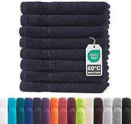 Müskaan® 8er Handtuch Set Marineblau, 100%