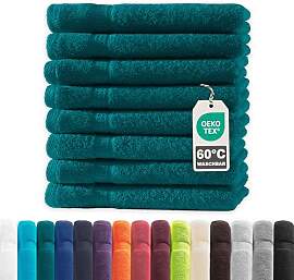 Müskaan® 8er Handtuch Set Petrol, 100%