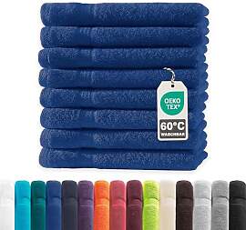Müskaan® 8er Handtuch Set Royalblau, 100%